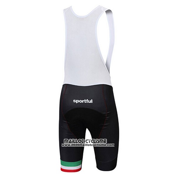 2017 Maillot Ciclismo Sportful Champion Italie Rouge Manches Courtes et Cuissard